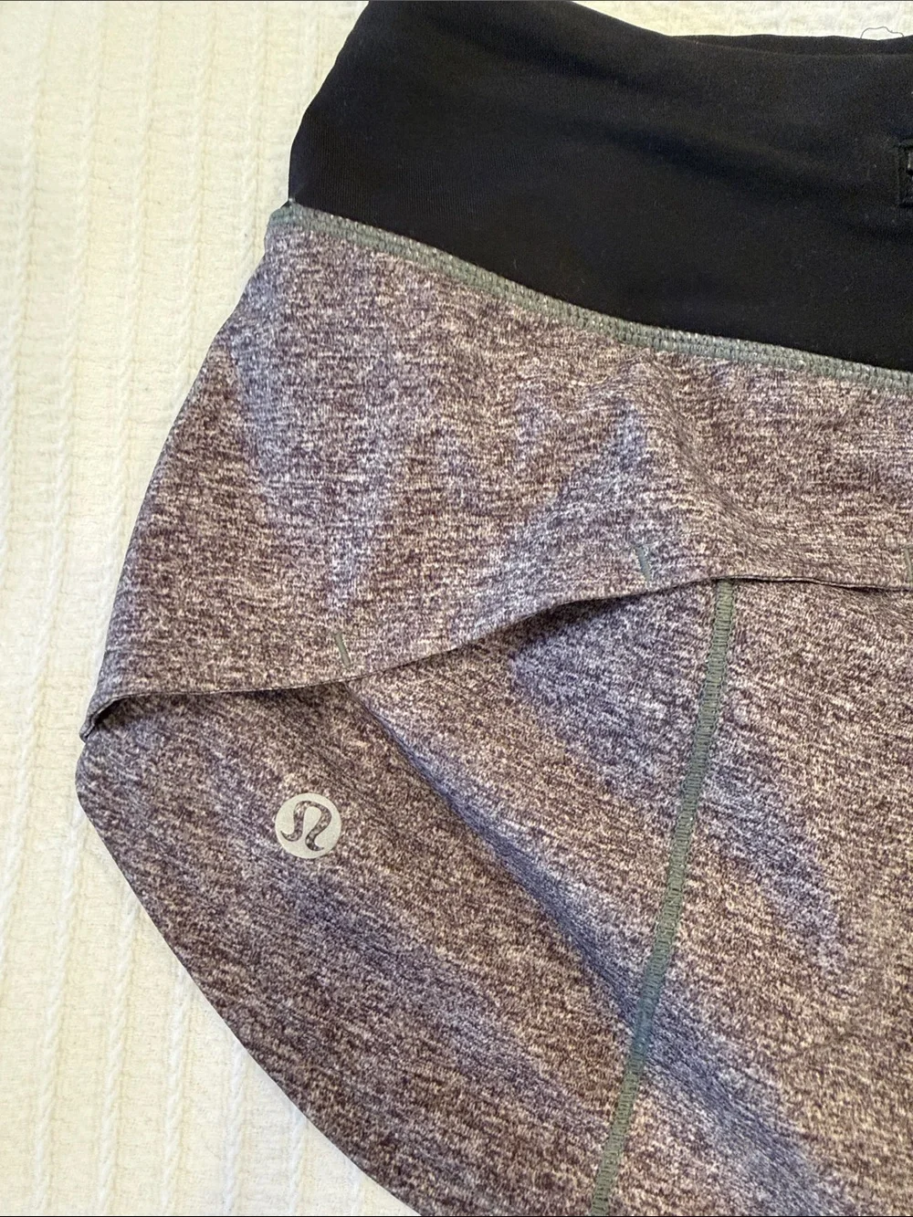 Women’s Lululemon Gray with Black shorts